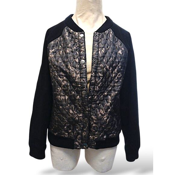 PJK Patterson J Kincaid Calabash Bomber Quilted Varsity Jacket Sz M Black $298 - Picture 10 of 16